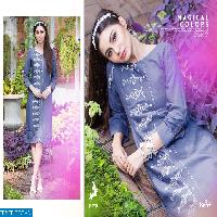 kaya Blueberry Wholesale Embroidered kurti Collection
